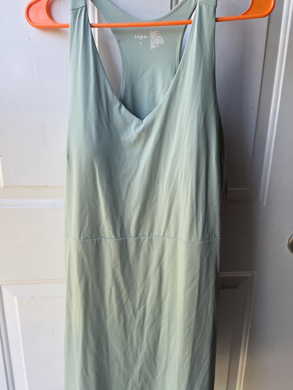 Soma Chinois Green (Light Sage) NWT Dress L All-in-One! - Picture 8 of 11